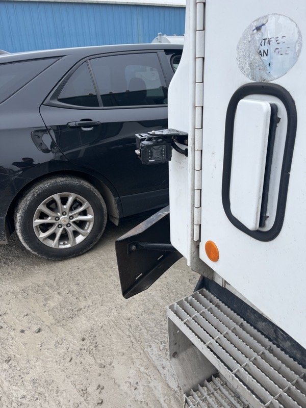 Installed rear camera on a work vehicle